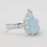 Aquamarine Silver Rings