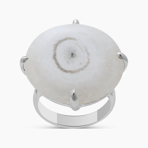 925 Sterling Silver Solar Quartz Rings