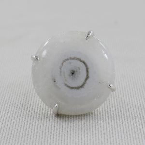 925 Sterling Silver Solar Quartz Ring