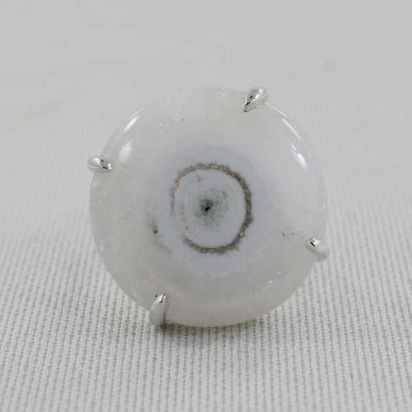 925 Sterling Silver Solar Quartz Ring