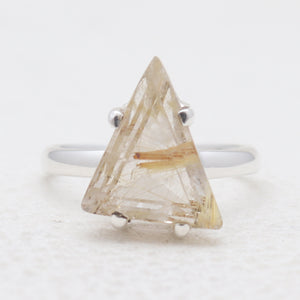 Rutilated Quartz Silver Rings