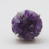 Amethyst Druzy Silver Rings