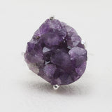 Amethyst Druzy Silver Rings