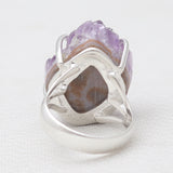 Amethyst Druzy Silver Ring