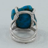 Arizona Turquoise Prong Set Silver Ring