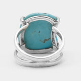 Arizona Turquoise Prong Set Silver Rings