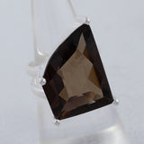 Smoky Quartz Silver Ring