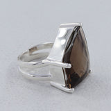 Smoky Quartz Silver Ring