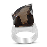 Smoky Quartz Silver Ring