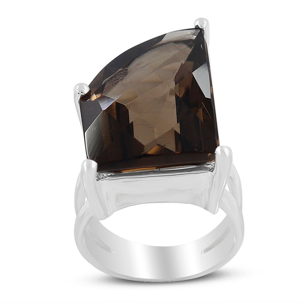 925 Sterling Silver Smoky Quartz Ring