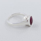 Natural Ruby Silver Rings