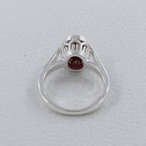 Natural Ruby Silver Rings