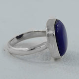 Lapis Lazuli Cabochon Silver Handmade Ring