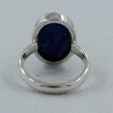 Lapis Lazuli Cabochon Silver Handmade Ring