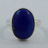 Lapis Lazuli Cabochon Silver Handmade Ring