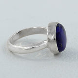 Lapis Lazuli Cabochon Silver Handmade Ring