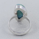 Natural Larimar Silver Ring