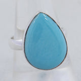 Natural Larimar Silver Ring