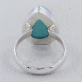 Natural Larimar Silver Ring