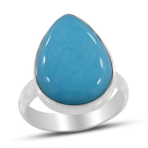 925 Sterling Silver Larimar Ring