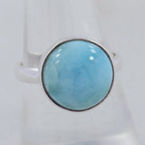 Natural Larimar Silver Ring