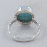 Natural Larimar Silver Ring