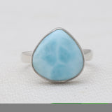 925 Sterling Silver Larimar Rings