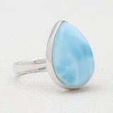925 Sterling Silver Larimar Rings