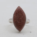 925 Sterling Silver Red Sunstone Rings