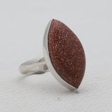 925 Sterling Silver Red Sunstone Rings
