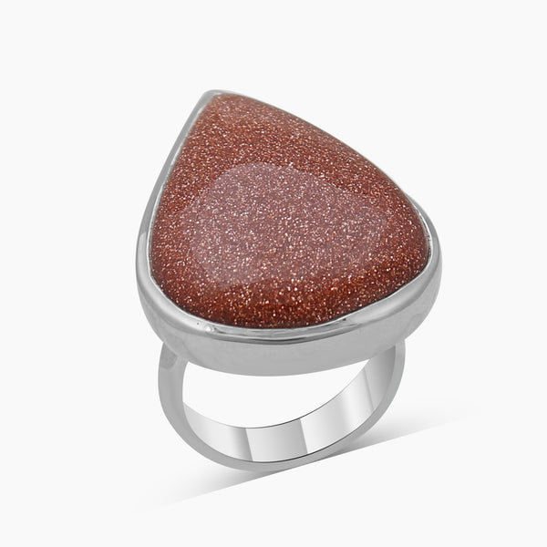 925 Sterling Silver Red Sunstone Rings