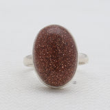 925 Sterling Silver Red Sunstone Rings