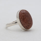 925 Sterling Silver Red Sunstone Rings