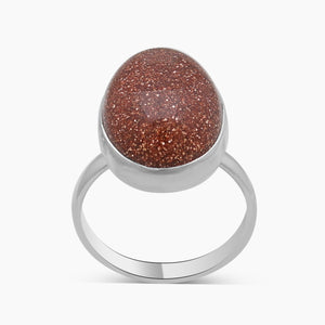 925 Sterling Silver Red Sunstone Rings