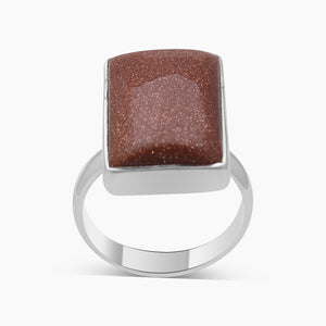 925 Sterling Silver Red Sunstone Rings