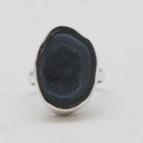 Coconut Druzy Silver Rings