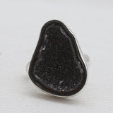 Coconut Druzy Silver Plain Rings