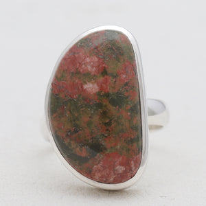 Unakite Silver Rings