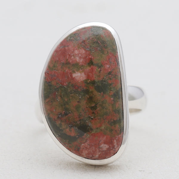 Unakite Silver Rings