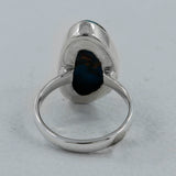 Blue Copper Turquoise Silver Ring