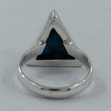 Blue Copper Turquoise Silver Ring