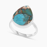 925 Silver Blue Copper Turquoise Rings
