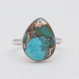 925 Silver Blue Copper Turquoise Rings