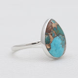 925 Silver Blue Copper Turquoise Rings