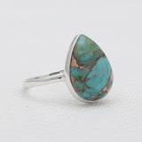 925 Silver Blue Copper Turquoise Rings