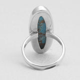 Blue Copper Turquoise Silver Rings