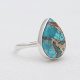925 Silver Blue Copper Turquoise Rings