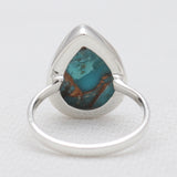 925 Silver Blue Copper Turquoise Rings