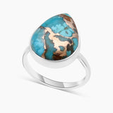 925 Silver Blue Copper Turquoise Rings