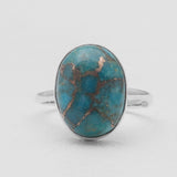 925 Silver Blue Copper Turquoise Rings